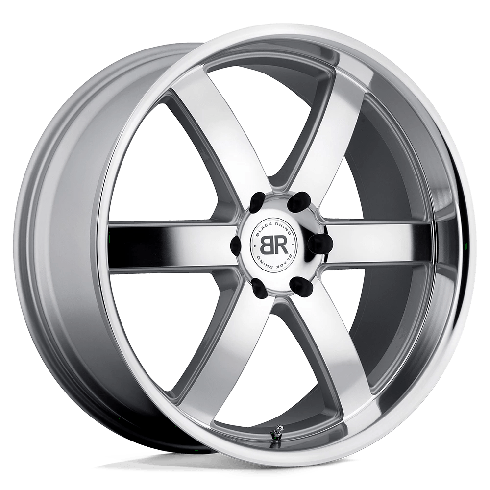 Black Rhino PONDORA Wheel | Silver W/ Machine Face & Lip