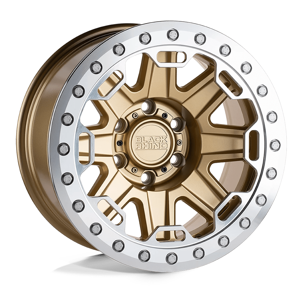 Black Rhino RIFT BEADLOCK Wheel | Matte Gold W/ Machined Ring
