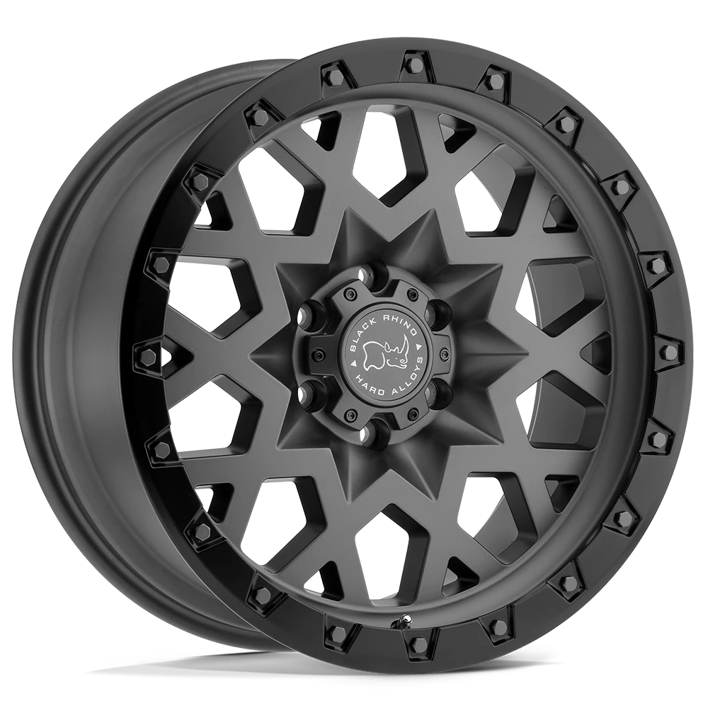 Black Rhino SPROCKET Wheel | Matte Gunmetal W/ Black Ring