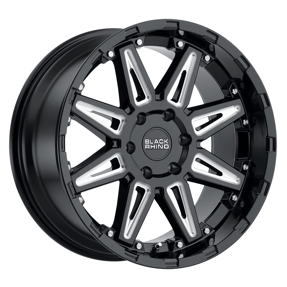 Black Rhino RUSH Wheel | Gloss Black W/ Milled Spokes
