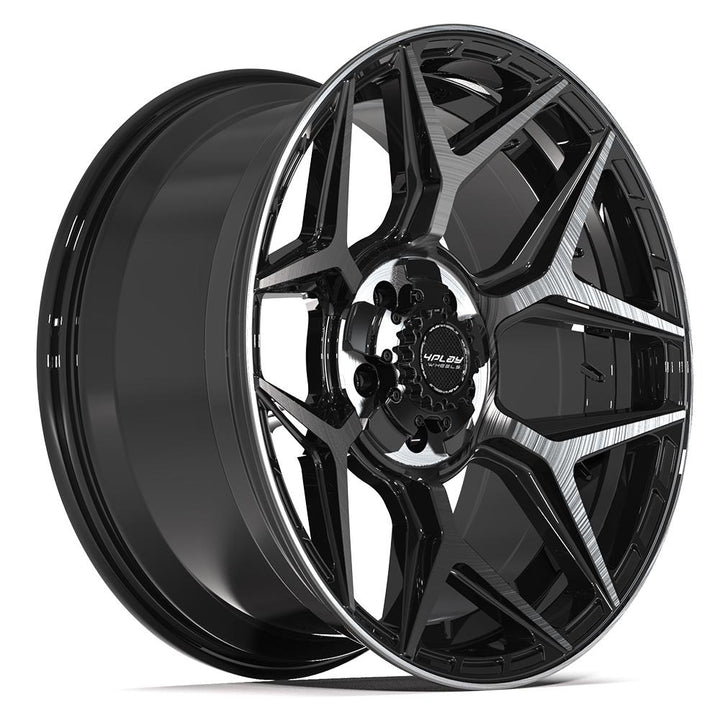 4PLAY Wheels Gen3 20x9 Brushed Black and Gloss Black Finish for Chevrolet, Dodge, Ford, GMC, Jeep, and RAM Models