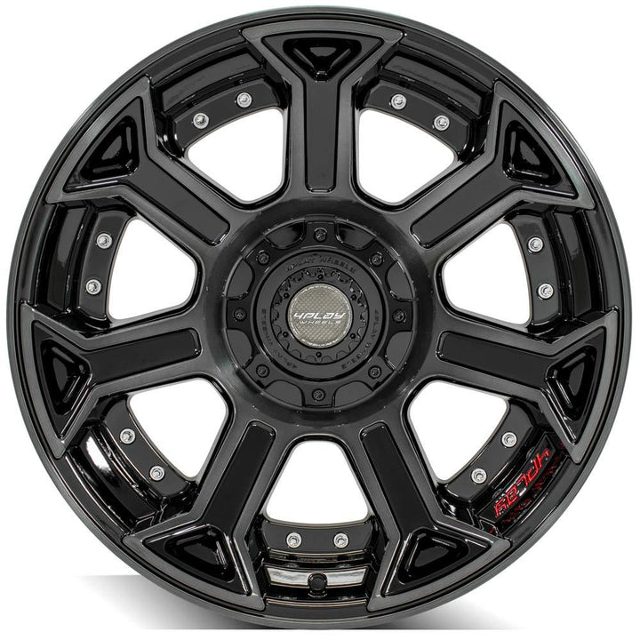 4PLAY Wheels 22x10 Brushed Black Gloss Wheel for Ram, Dodge, Jeep, GM, and Ford Vehicles – Part 4P70