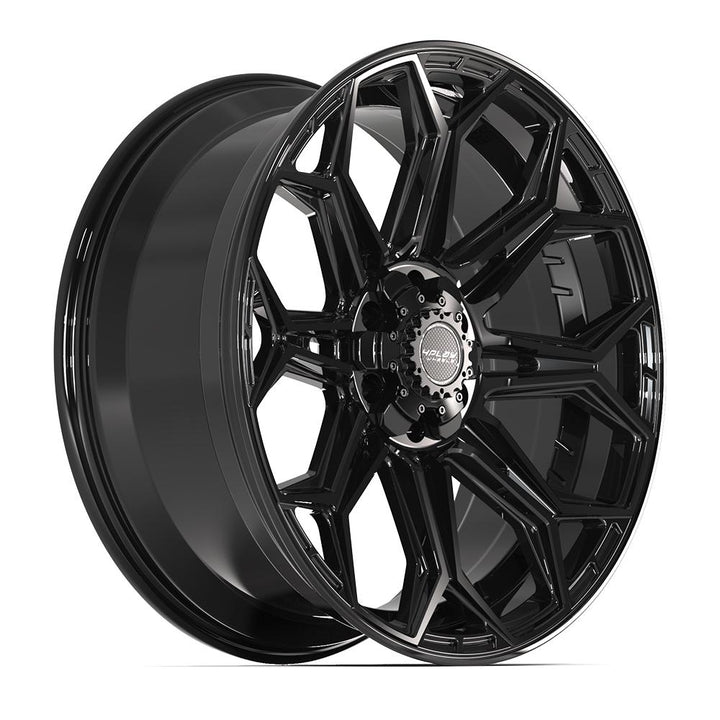 4PLAY Gen3 22x9 Gloss Black Wheel for Chevy, Ford, GMC, Toyota, Nissan & More – Part Number 4P83-22090-6D55-12B