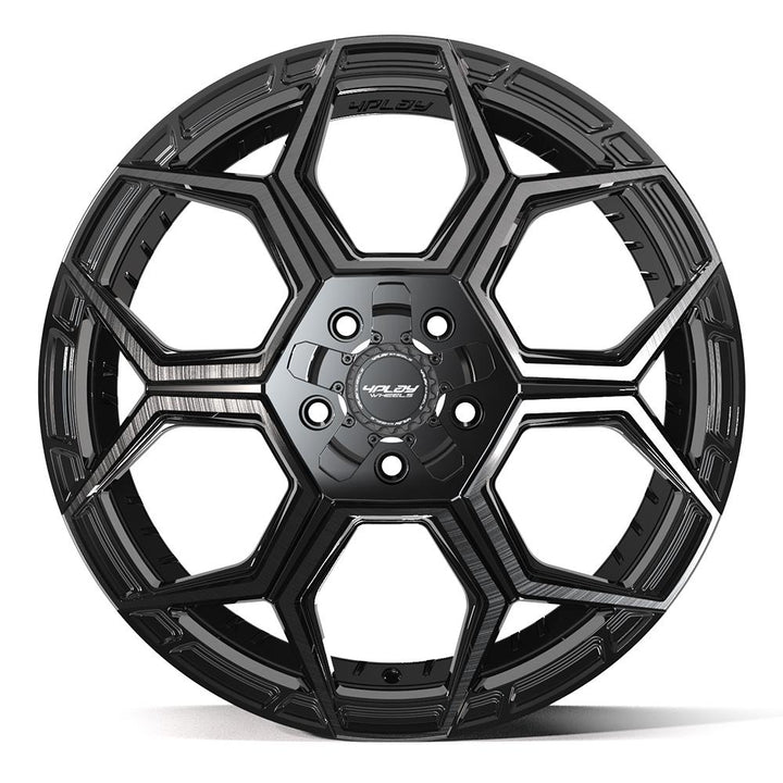 4PLAY Wheels Sport2.0 20x9 Brushed Black Gloss with Tinted Clear - Part #4PS26