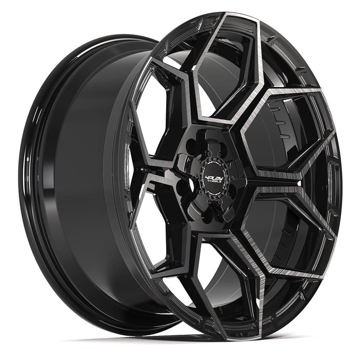 4PLAY Wheels Sport2.0 20x9 Brushed Black Gloss with Tinted Clear - Part #4PS26
