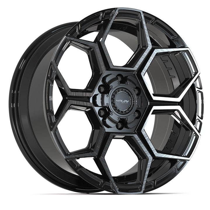 4PLAY Wheels Sport2.0 20x9 Brushed Black with Gloss Black Face for Chevrolet, Ford, GMC & More - Part #4PS26
