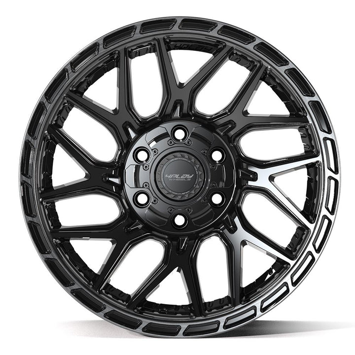 4PLAY Wheels Sport2.0 4PS28 18x9 Brushed Black and Gloss Black with Tinted Clear Finish
