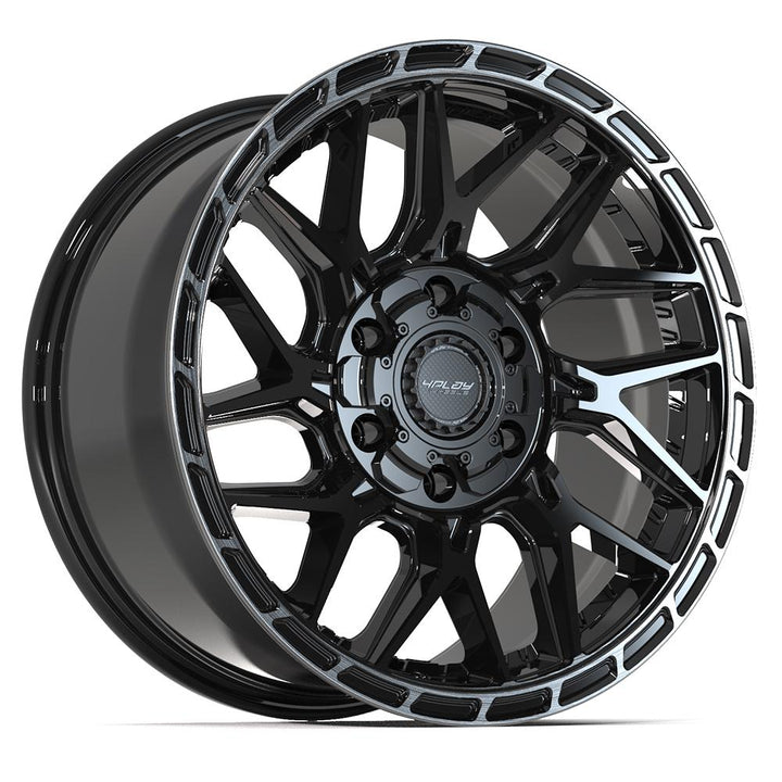 4PLAY Wheels Sport2.0 4PS28 18x9 Brushed Black and Gloss Black with Tinted Clear Finish
