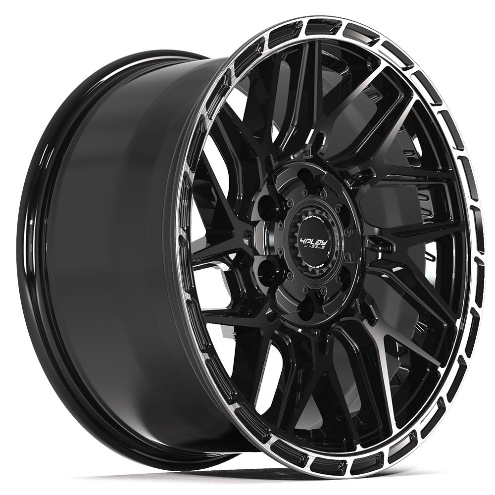 4PLAY Wheels Sport2.0 4PS28 18x9 Brushed Black and Gloss Black with Tinted Clear Finish