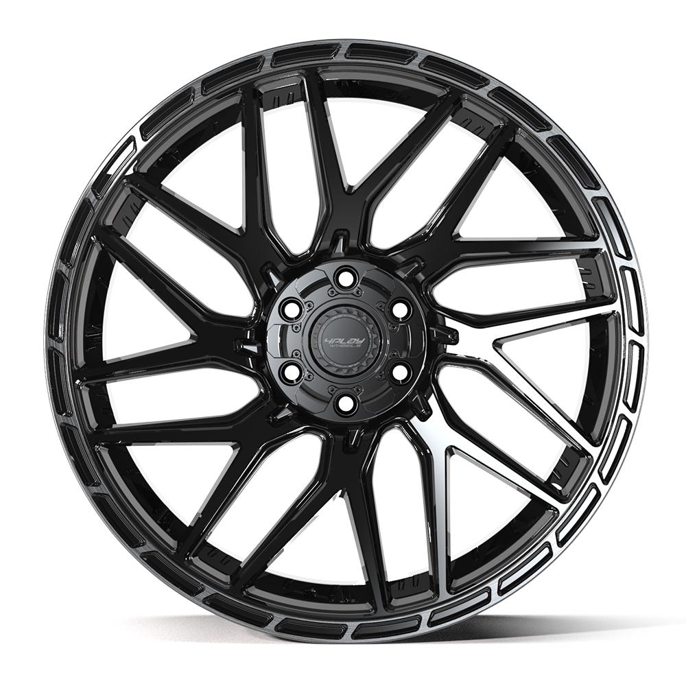 4PLAY Wheels Sport2.0 24x10 Brushed Black and Gloss Black Wheel with Tinted Clear Finish - Part Number 4PS28