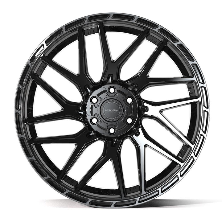 4PLAY Wheels Sport2.0 24x10 Brushed Black and Gloss Black Wheel with Tinted Clear Finish - Part Number 4PS28