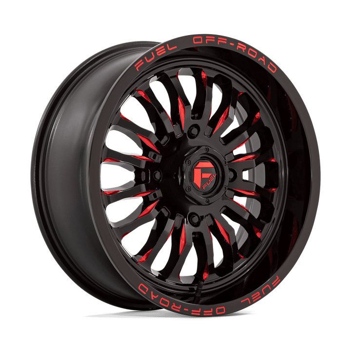 Fuel UTV D822 ARC UTV Wheel | Gloss Black Milled Red