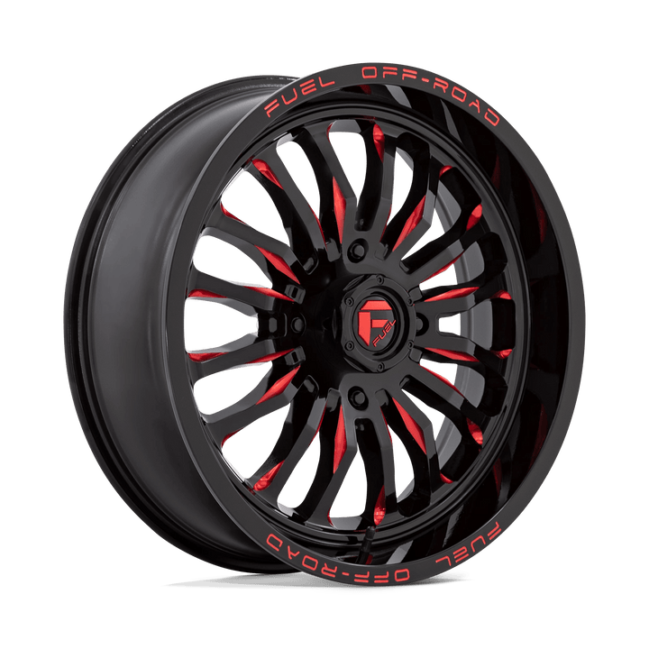 Fuel UTV D822 ARC UTV Wheel | Gloss Black Milled Red