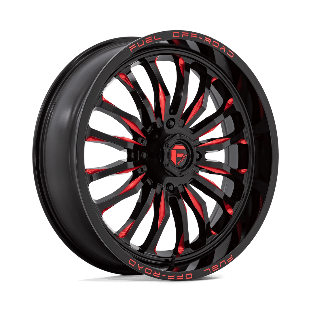 Fuel UTV D822 ARC UTV Wheel | Gloss Black Milled Red