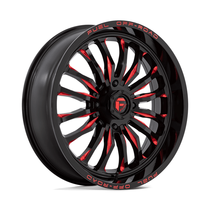 Fuel UTV D822 ARC UTV Wheel | Gloss Black Milled Red