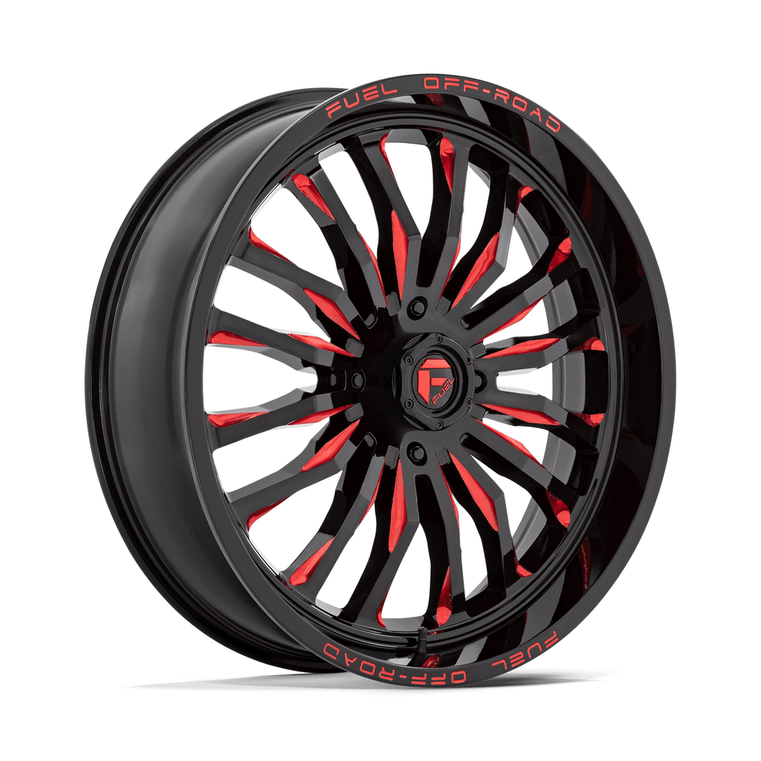 Fuel UTV D822 ARC UTV Wheel | Gloss Black Milled Red