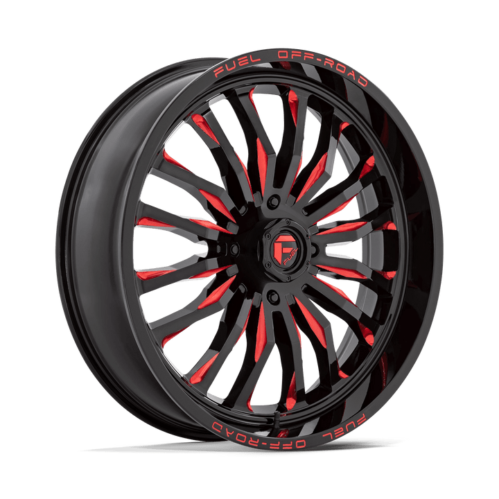 Fuel UTV D822 ARC UTV Wheel | Gloss Black Milled Red