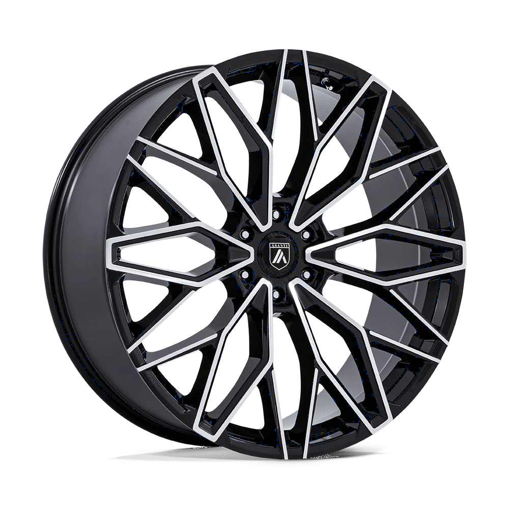Asanti Black AB050 MOGUL 6 Wheel | Gloss Black W/ Machined Face