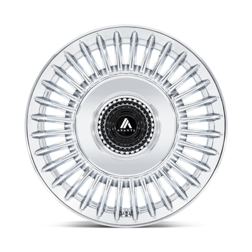 Asanti Black Tiara 20x9 Chrome Wheel with 5x112/5x120 Bolt Pattern and +27 Offset