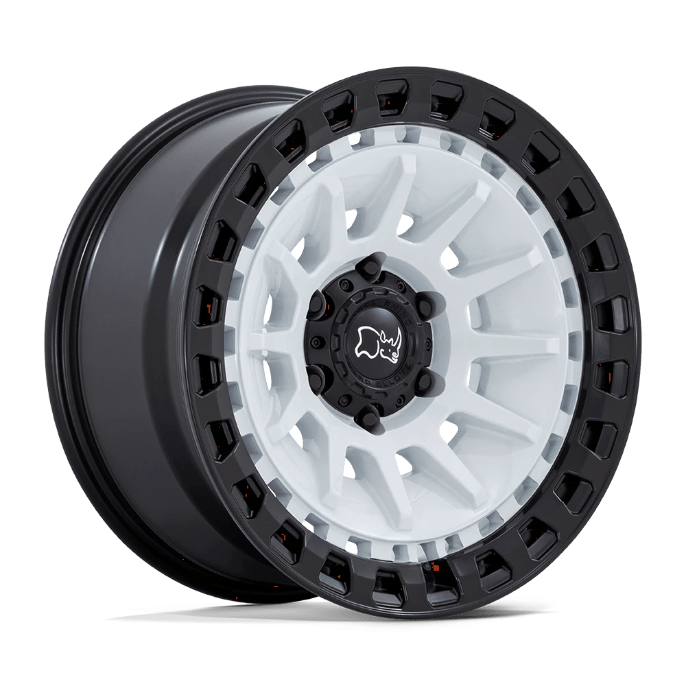 Black Rhino BARRAGE Wheel | Gloss White On Matte Black