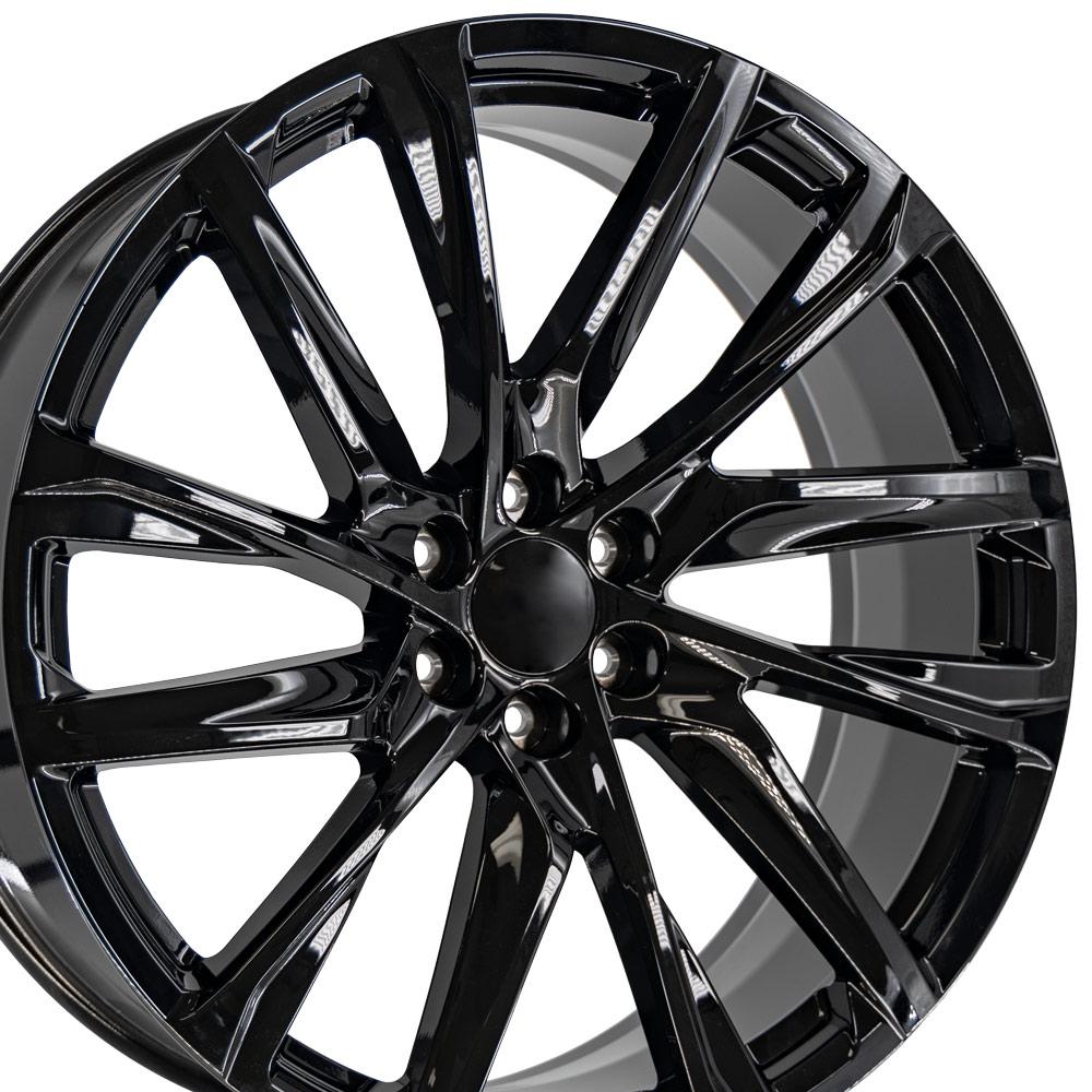 OE Wheels 26-inch Replica Wheel for Cadillac Escalade - CA90 Black 26x10 Gloss Black