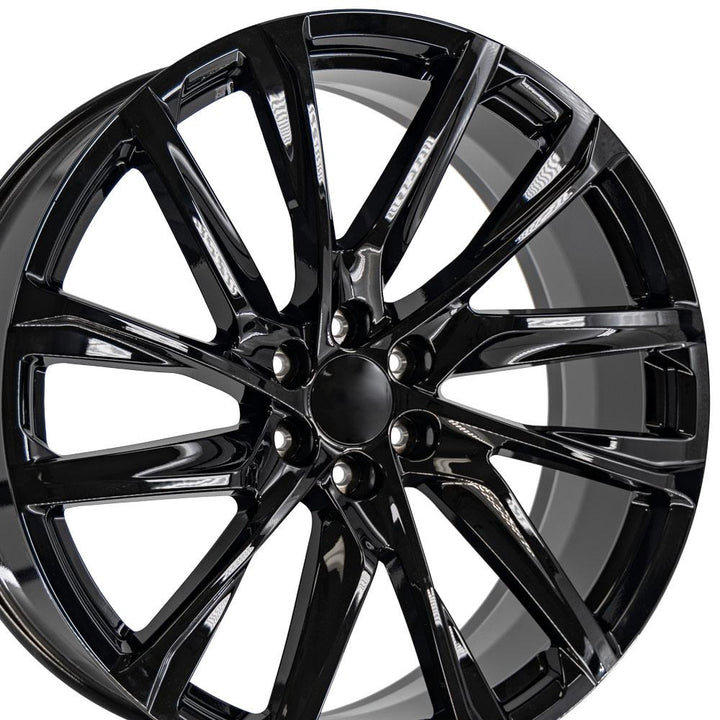 OE Wheels 26-inch Replica Wheel for Cadillac Escalade - CA90 Black 26x10 Gloss Black
