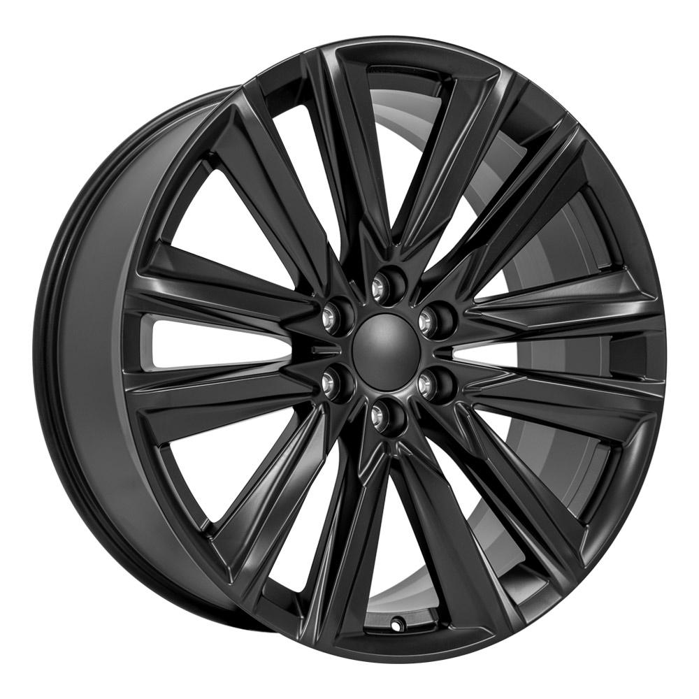 OE Wheels 24-Inch Satin Black Replica Wheel for Cadillac Escalade CA91 24x10