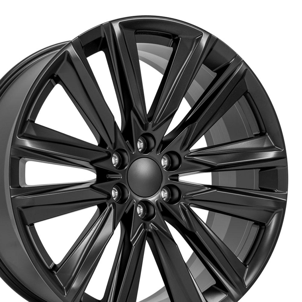 OE Wheels 24-Inch Satin Black Replica Wheel for Cadillac Escalade CA91 24x10