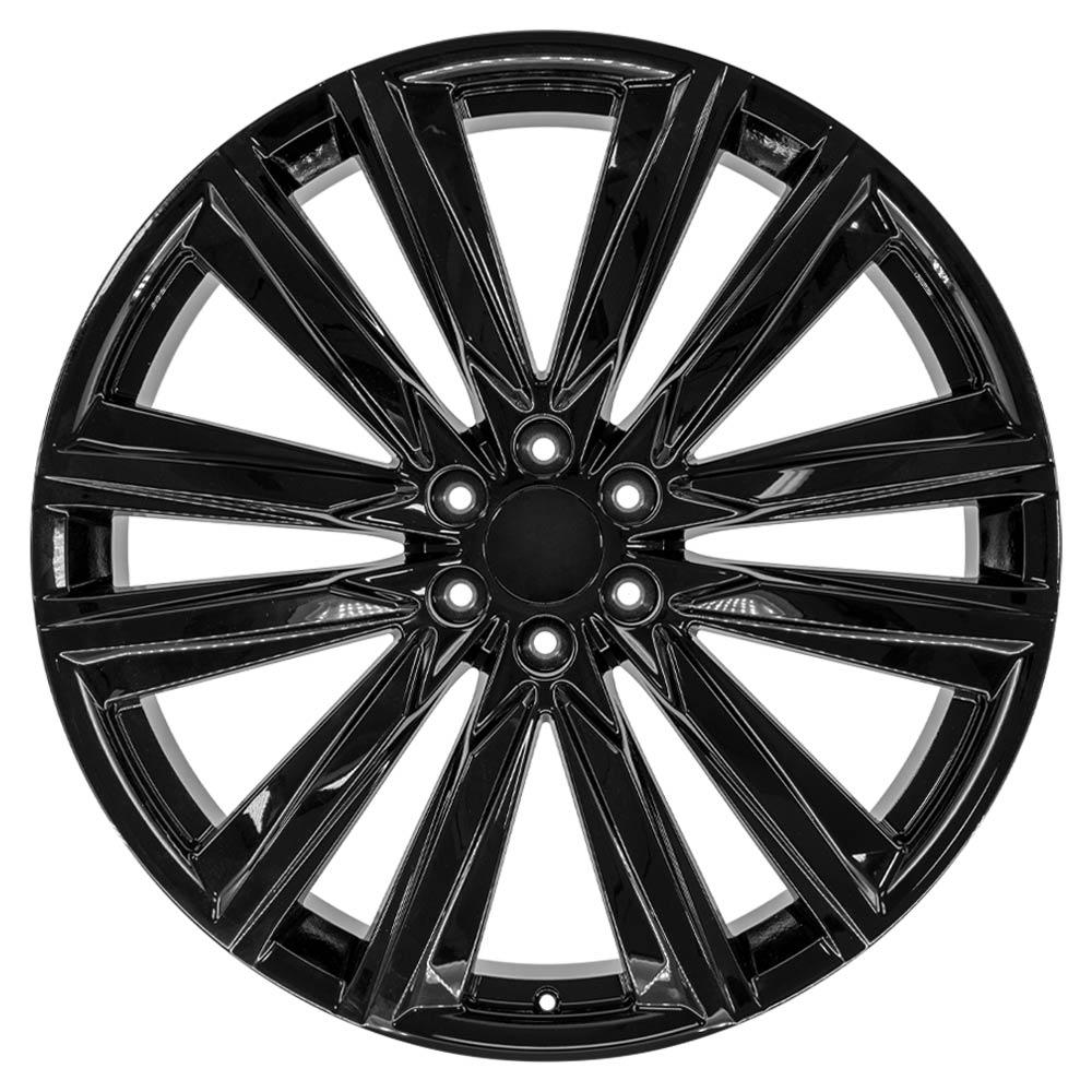 OE Wheels 26-Inch Replica Wheel for Cadillac Escalade - CA91 Black 26x10 Gloss Black