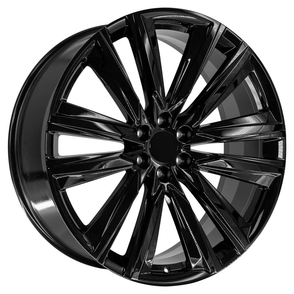 OE Wheels 26-Inch Replica Wheel for Cadillac Escalade - CA91 Black 26x10 Gloss Black