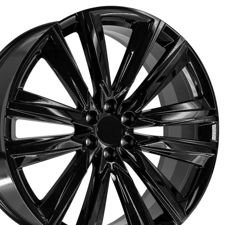 OE Wheels 26-Inch Replica Wheel for Cadillac Escalade - CA91 Black 26x10 Gloss Black