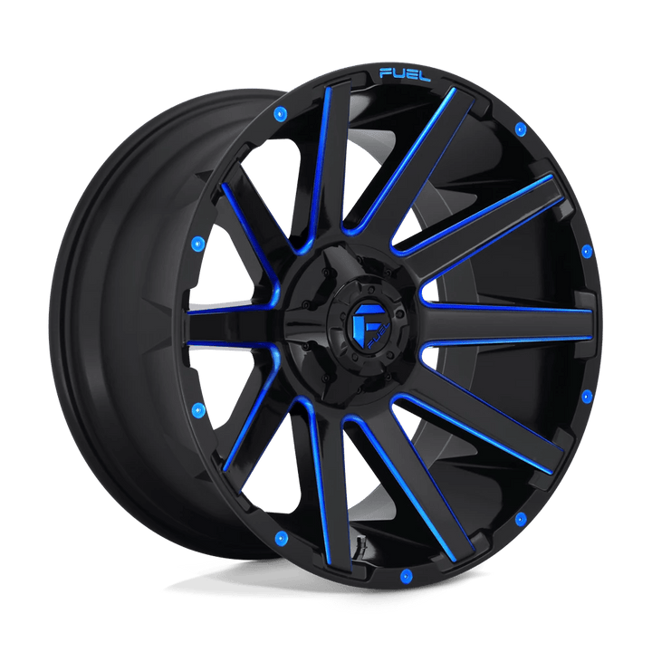 Fuel 1PC D644 CONTRA Wheel | Gloss Black Blue Tinted Clear