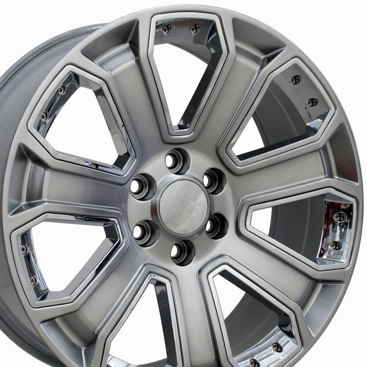 OE CV93B Replica Wheel | Hyper Black with Chrome Insert