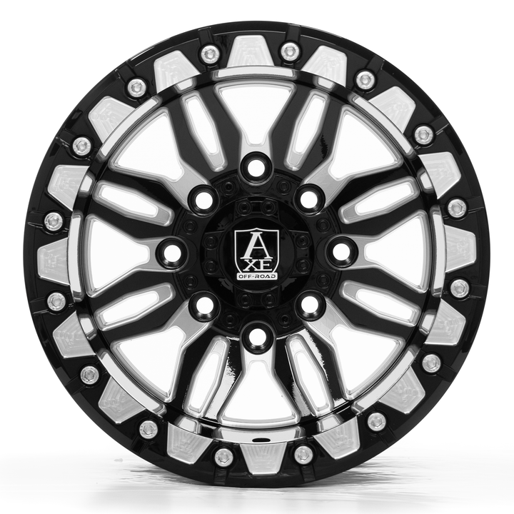AXE CERUS UTV bead-lock Wheel | Gloss Black Milled