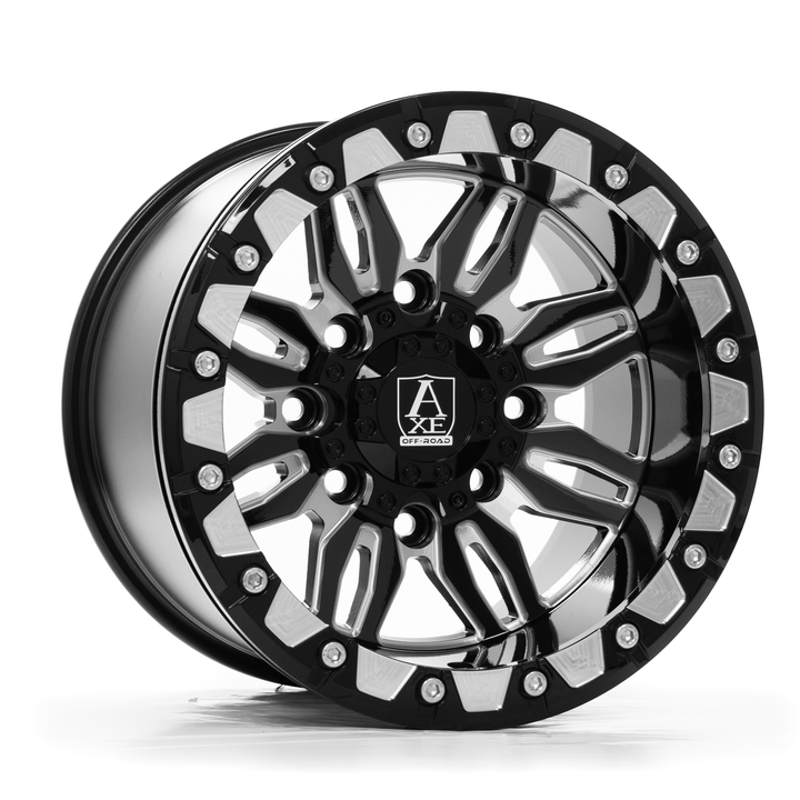 AXE CERUS UTV bead-lock Wheel | Gloss Black Milled