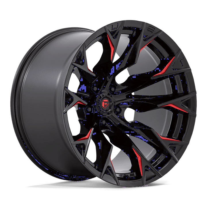 Fuel 1PC D823 FLAME Wheel | Gloss Black Milled W/ Candy Red