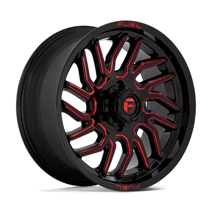 Fuel 1PC D808 HURRICANE Wheel | Gloss Black Milled Red Tint