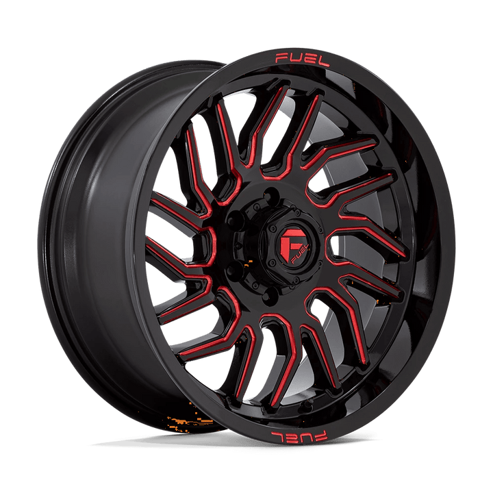 Fuel 1PC D808 HURRICANE Wheel | Gloss Black Milled Red Tint