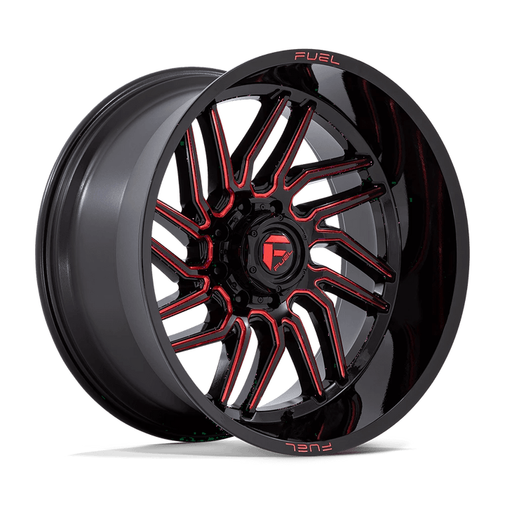 Fuel 1PC D808 HURRICANE Wheel | Gloss Black Milled Red Tint