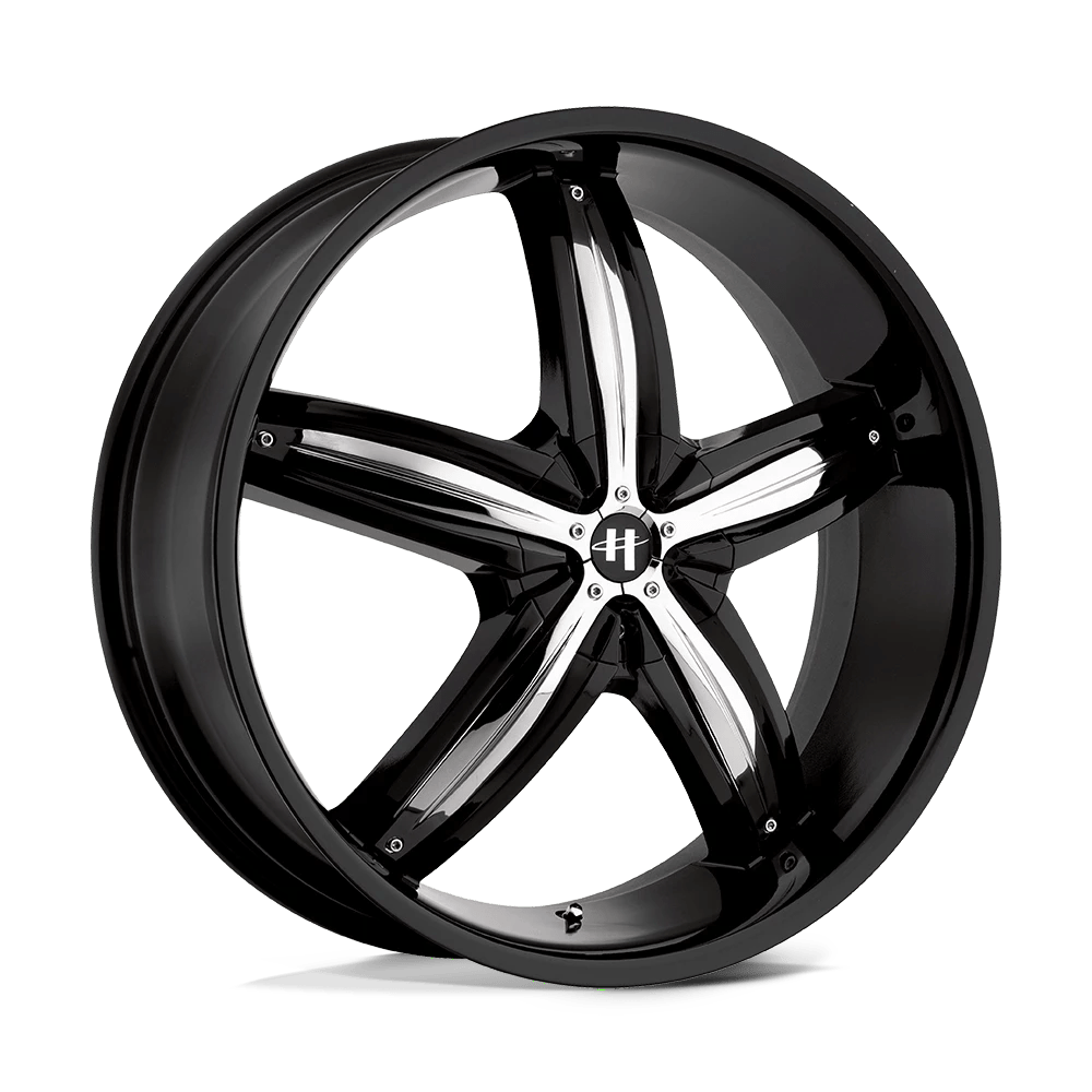 Helo HE844 Wheel | Gloss Black W/ Chrome Accents