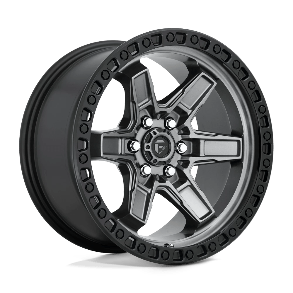 Fuel 1PC D698 KICKER Wheel | Matte Gun Metal Black Bead Ring