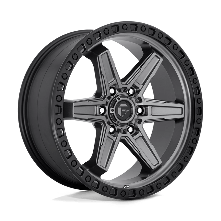 Fuel 1PC D698 KICKER Wheel | Matte Gun Metal Black Bead Ring