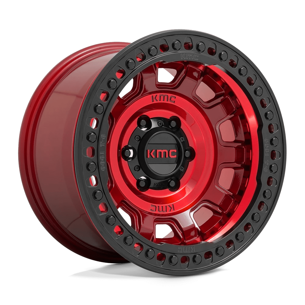 KMC KM236 TANK BEADLOCK Wheel | Candy Red