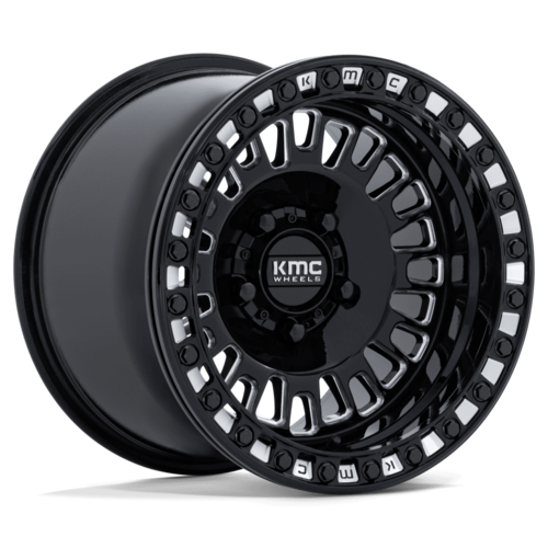 KMC Powersports AZTEC UTV Beadlock Wheel 15x8 - 5x114.3 Bolt Pattern, +0 Offset, Black Mill Finish