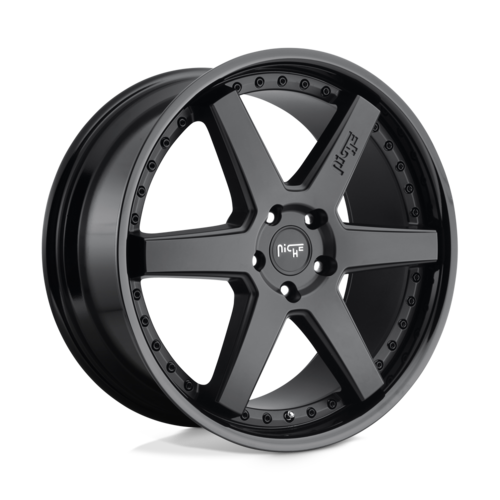 Niche 1PC Altair 18x8.5 Inch Gloss Black Matte Black Alloy Wheel with 5x114.3 Bolt Pattern and +45 Offset