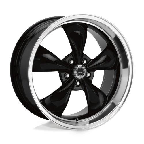American Racing AR105 Torq Thrust M 16x7 Gloss Black with Machined Lip, 5x114.3 Bolt Pattern, +35mm Offset