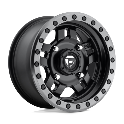 Fuel UTV ANZA 14x7 Matte Black Gun Metal Ring Wheel - 4x156 Bolt Pattern, +38 Offset