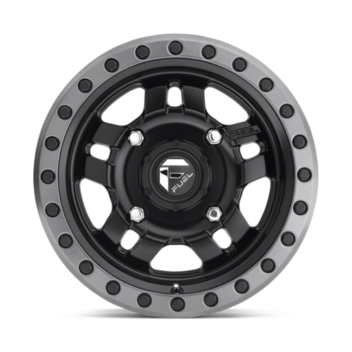 Fuel UTV ANZA 14x7 Matte Black Gun Metal Ring Wheel - 4x156 Bolt Pattern, +38 Offset