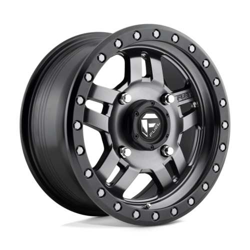 Fuel UTV ANZA Model D557 14x7 Matte Gun Metal Black Bead Ring Wheel with 4x156 Bolt Pattern and +13 Offset