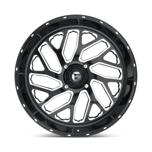 Fuel UTV Triton 24-Inch Off-Road Wheel, Gloss Black Milled Finish - Model D581